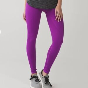 Lululemon Zone In Tight Tender Violet Compression Pants 4
